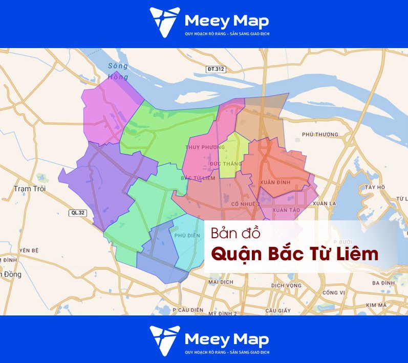 Bản đồ quận Bắc Từ Liêm