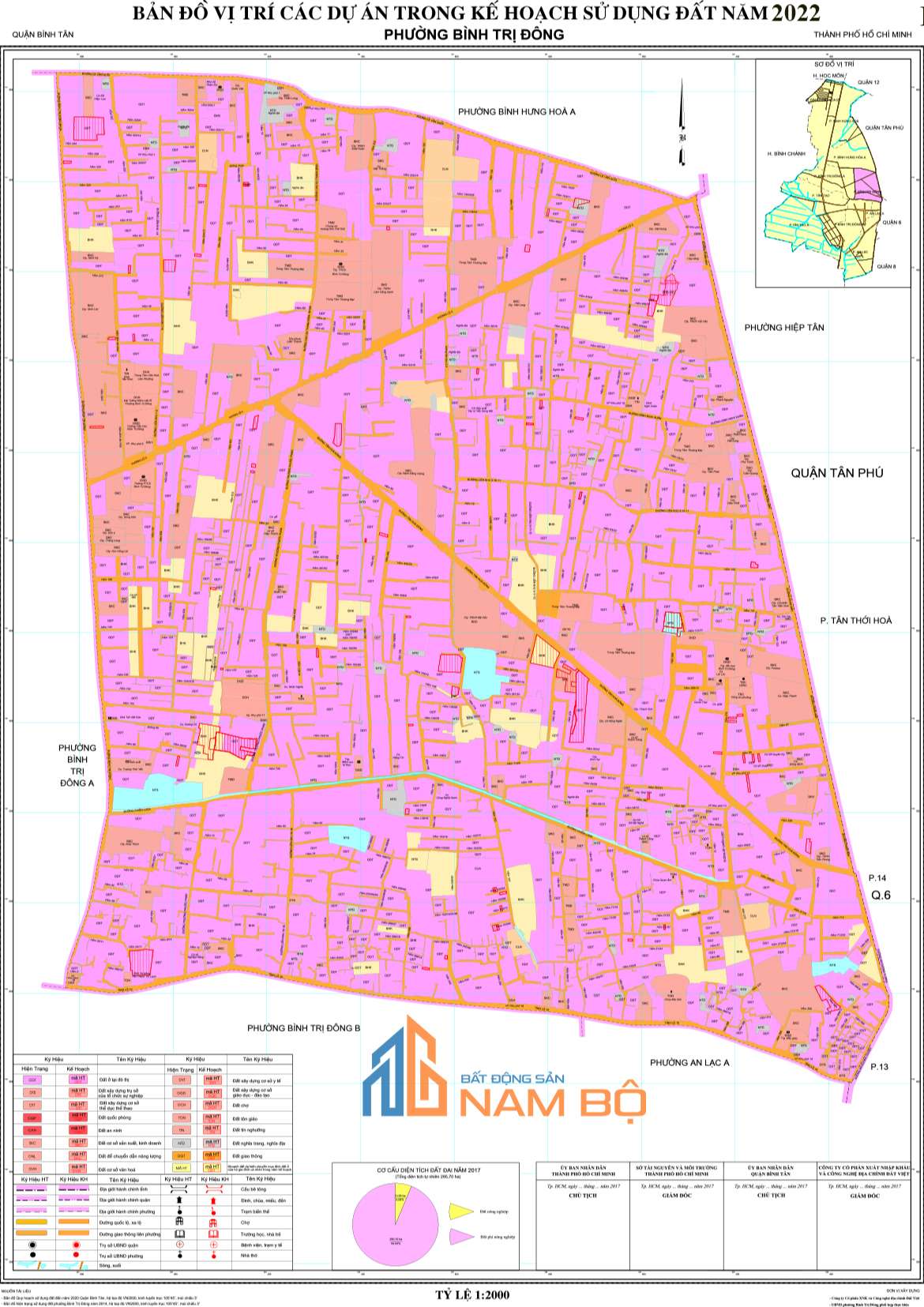 Bản đồ quy hoạch phường Bình Trị Đông