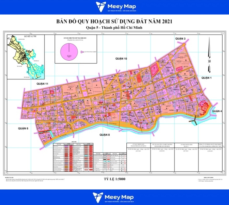Bản đồ Quận 5, TP HCM| Kế hoạch sử dụng đất mới nhất 16 Quy hoạch kế hoạch sử dụng đất Quận 5, TP HCM