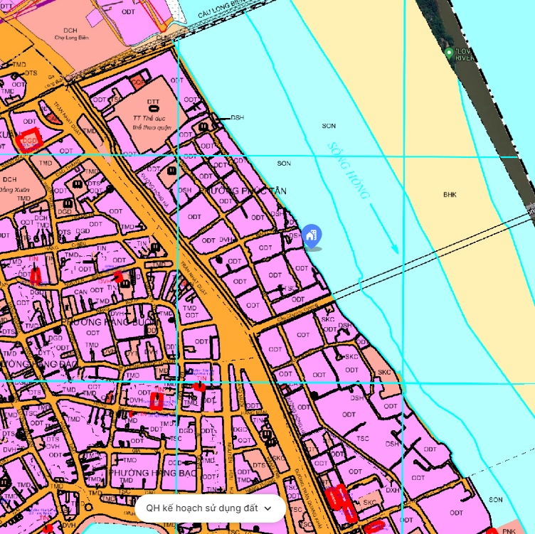 Bản đồ quy hoạch sử dụng đất phường Phúc Tân, Hoàn Kiếm(Ảnh Meeymap.com)