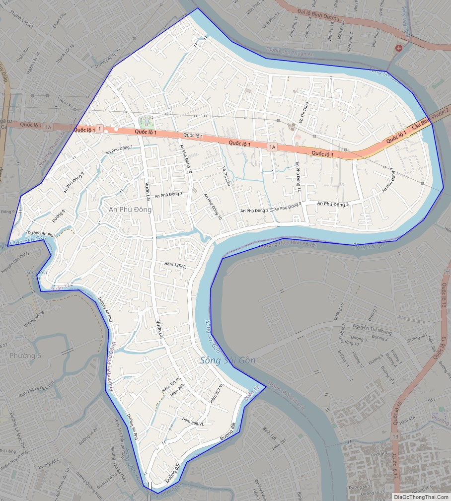 Bản đồ phường An Phú Đông Quận 12