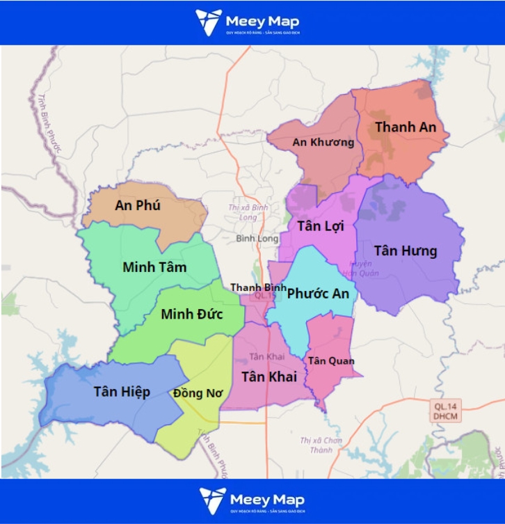 Bản đồ Tỉnh Bình Phước| Quy hoạch Kế hoạch sử dụng Đất 13 Bản đồ huyện Hớn Quản, Bình Phước