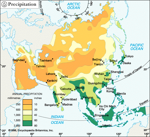 Bản đồ khí hậu Đông Bắc Châu Á