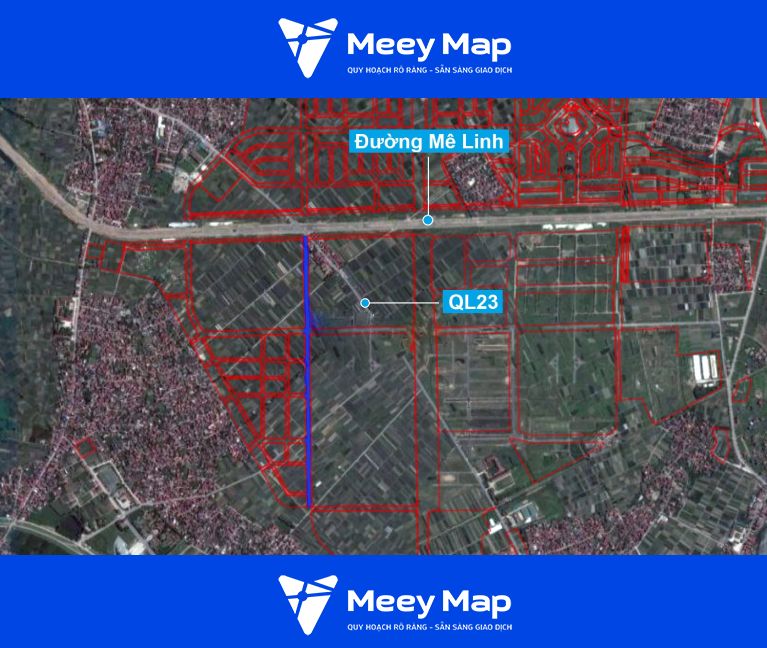 Bản đồ quy hoạch xã Mê Linh, Mê Linh, Hà Nội| Kế hoạch sử dụng đất 11 Khu đất sắp thu hồi nhìn trên ảnh vệ tinh. (Nguồn ảnh: Bản đồ sử dụng đất TP Hà Nội năm 2020)