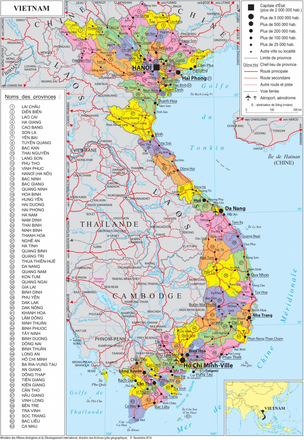 Bản đồ hành chính 63 tỉnh thành Việt Nam mới nhất năm 2023 (Hình ảnh bản quyền của Công ty Tư vấn Invert Việt Nam, bạn có thể lấy ảnh này về website nhưng phải dẫn nguồn)
