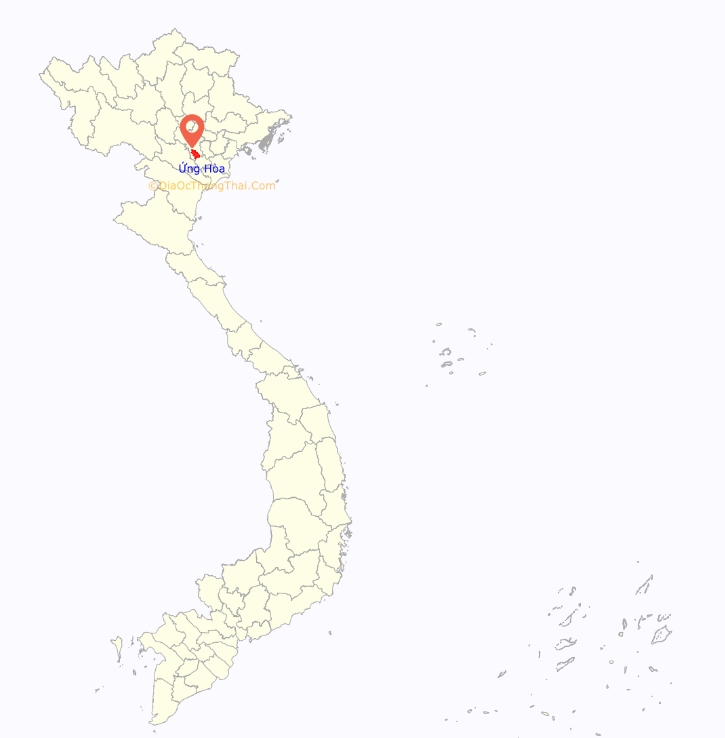 Ứng Hòa trên bản đồ Hà Nội