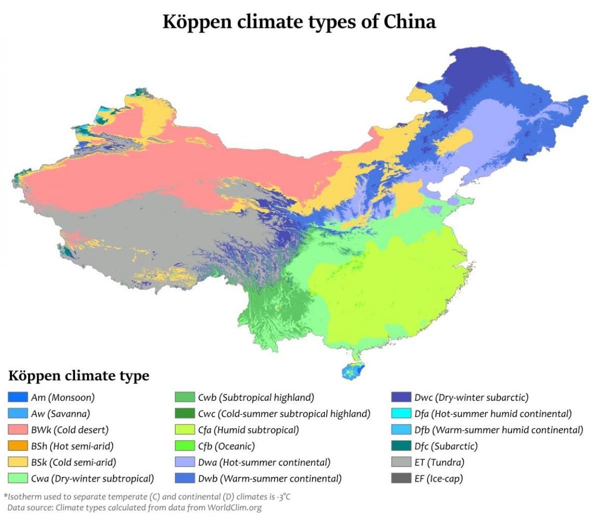 Bản đồ khi hậu Trung Quốc