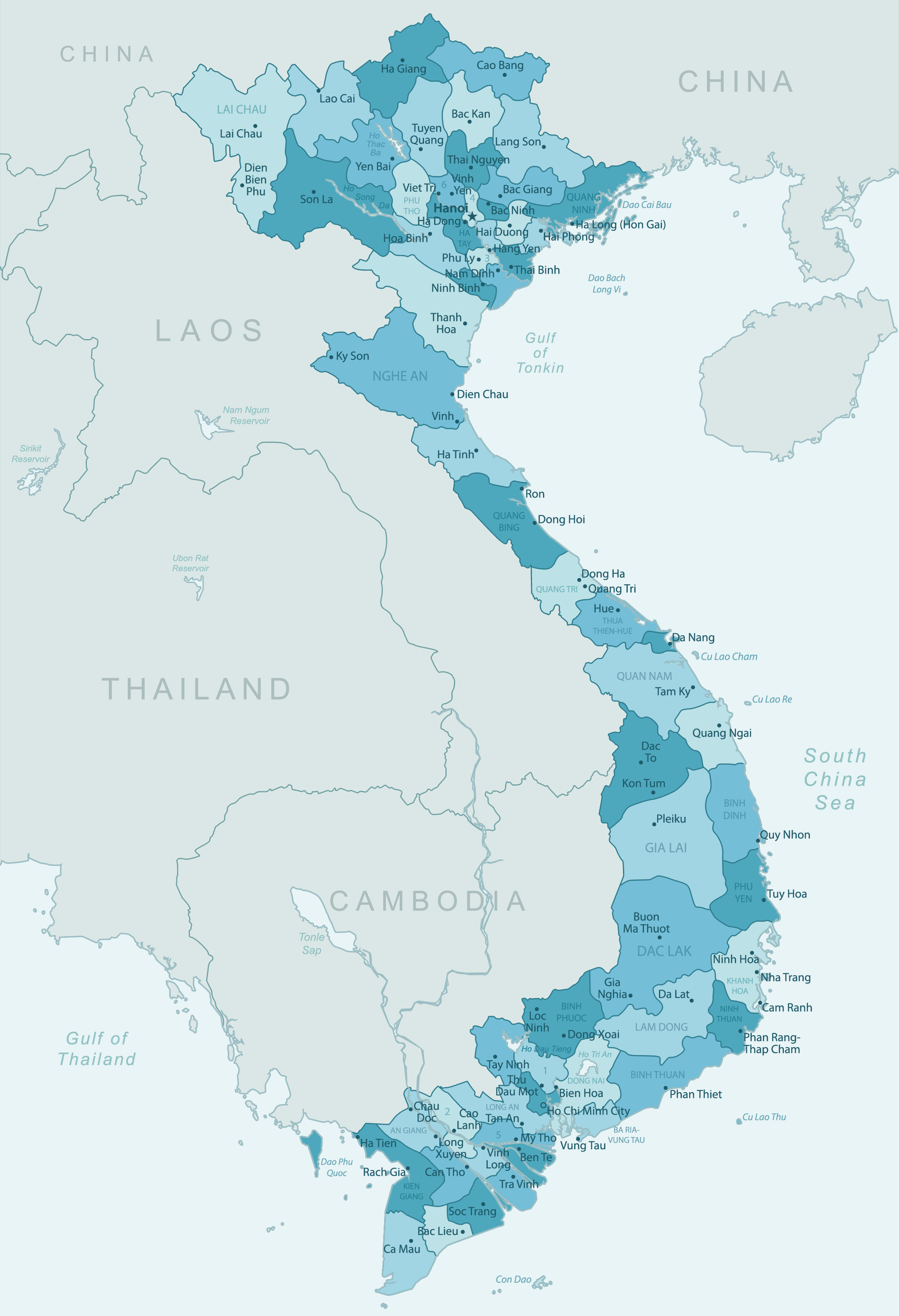Bản đồ Việt Nam Phóng To