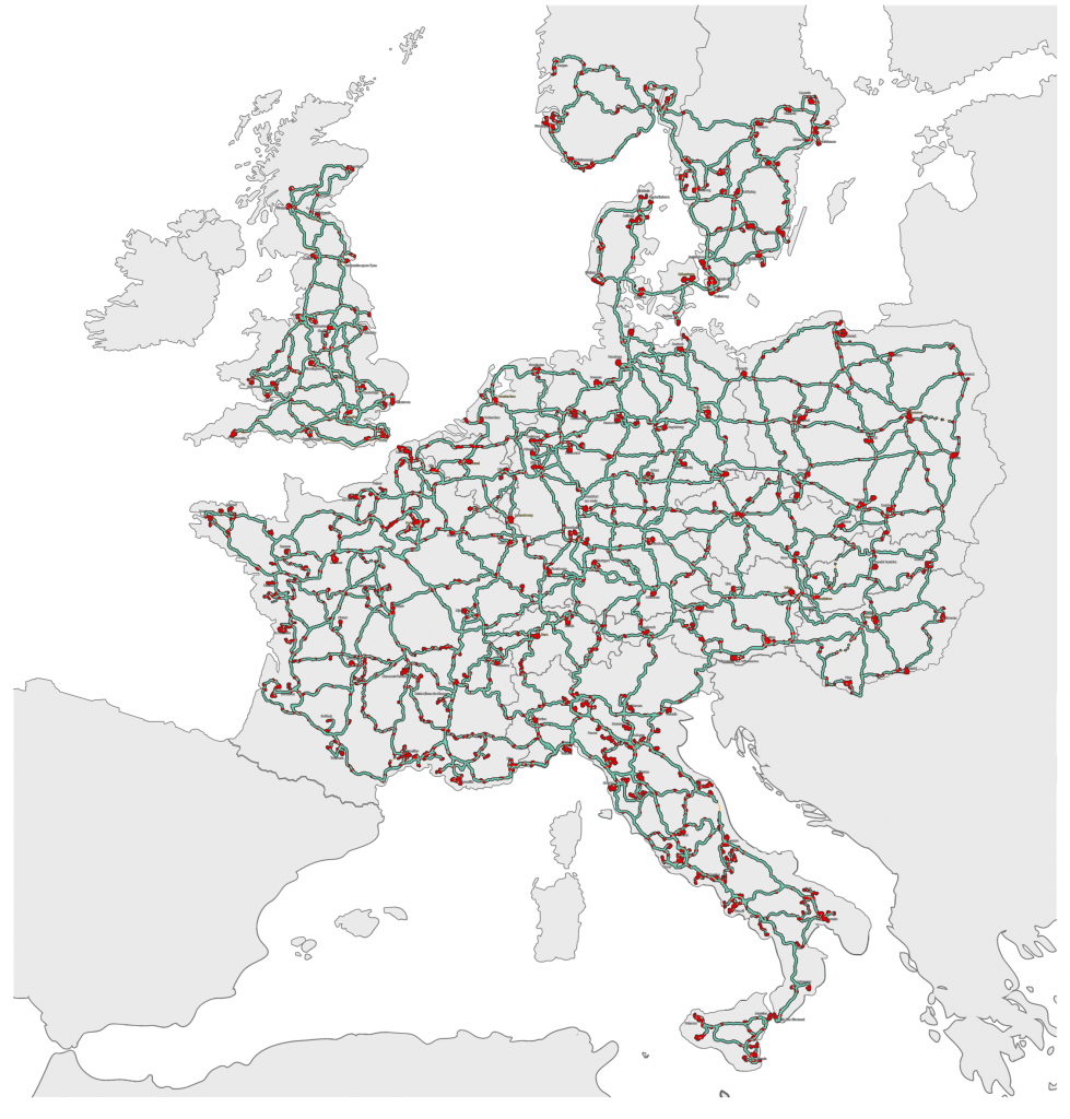 Bản đồ giao thông Châu Âu