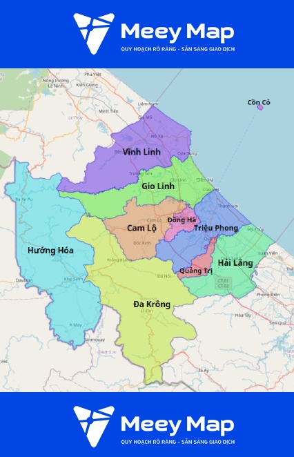 Bản đồ hành chính tỉnh Quảng Trị