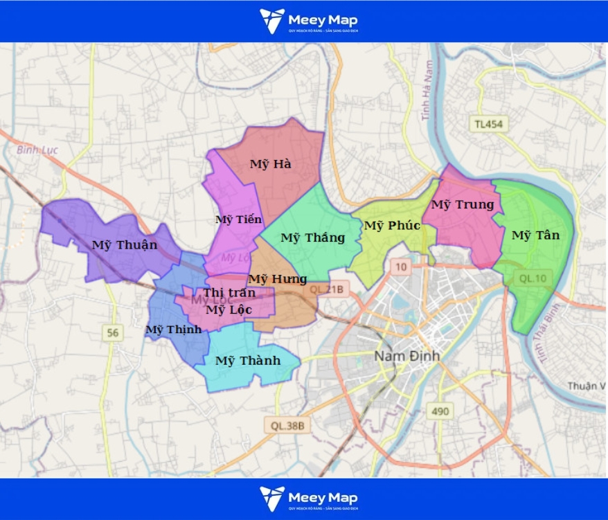 Bản đồ huyện Nam Trực, Nam Định