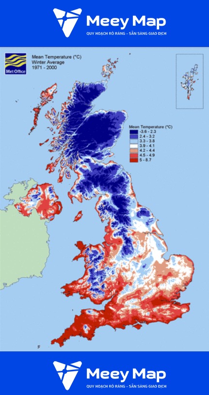 Bản đồ khí hậu nước Anh