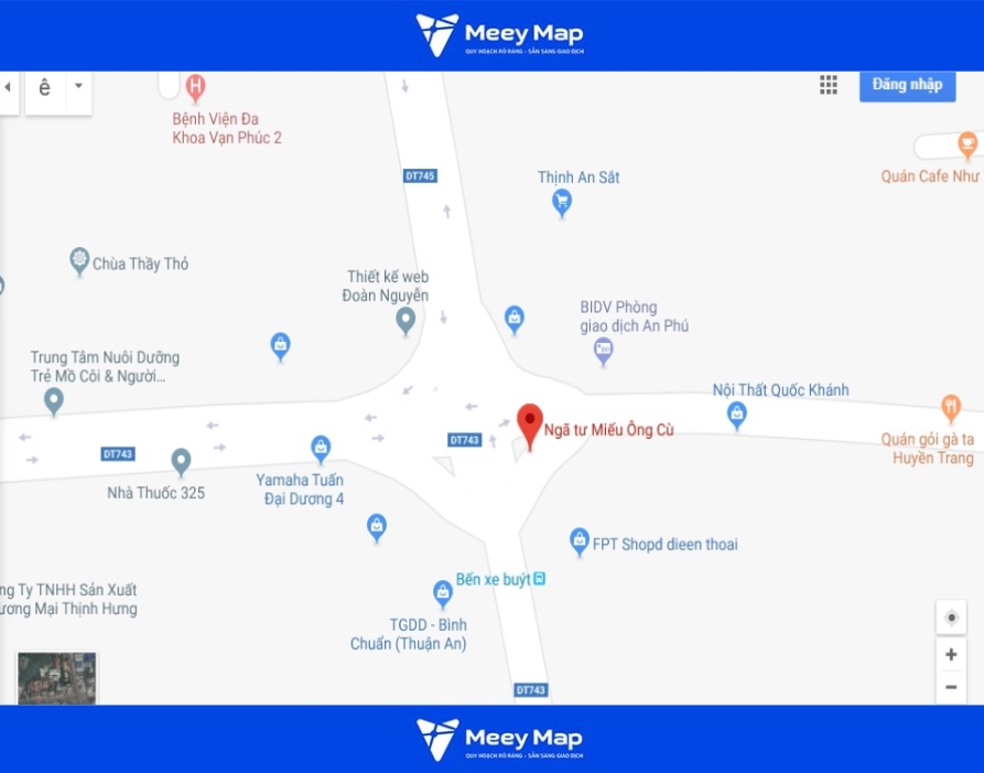 Bản đồ ngã Tư Miếu Ông Cù