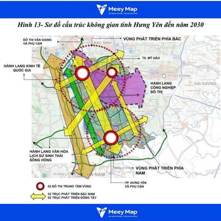 Bản đồ quy hoạch Hưng Yên|Kế hoạch Sử dụng Đất 2 Sơ đồ cấu trúc không gian tỉnh Hưng Yên