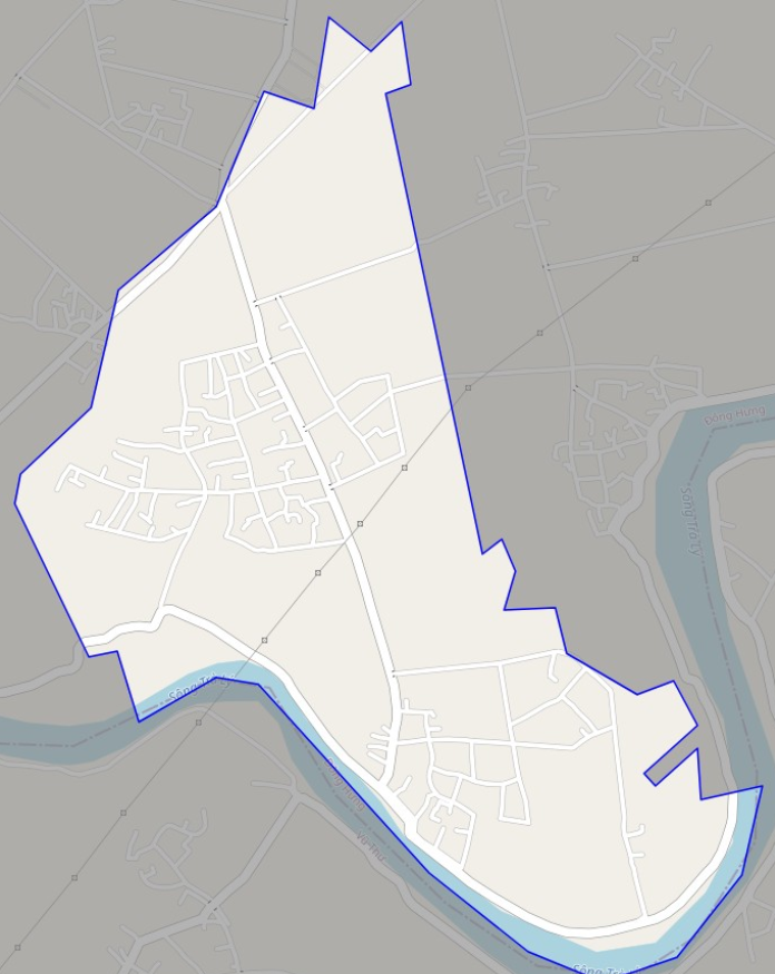 Bản đồ giao thông xã Hồng Giang, huyện Đông Hưng