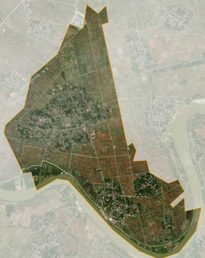 Bản đồ vệ tinh xã Hồng Giang, huyện Đông Hưng.