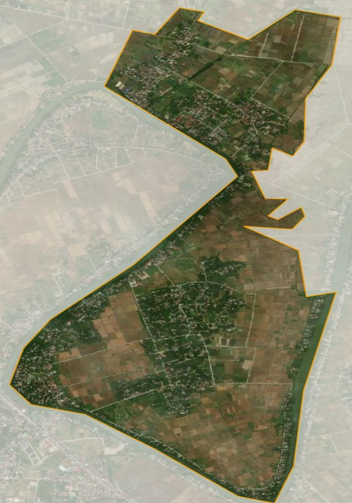 Bản đồ vệ tinh xã Lô Giang, huyện Đông Hưng
