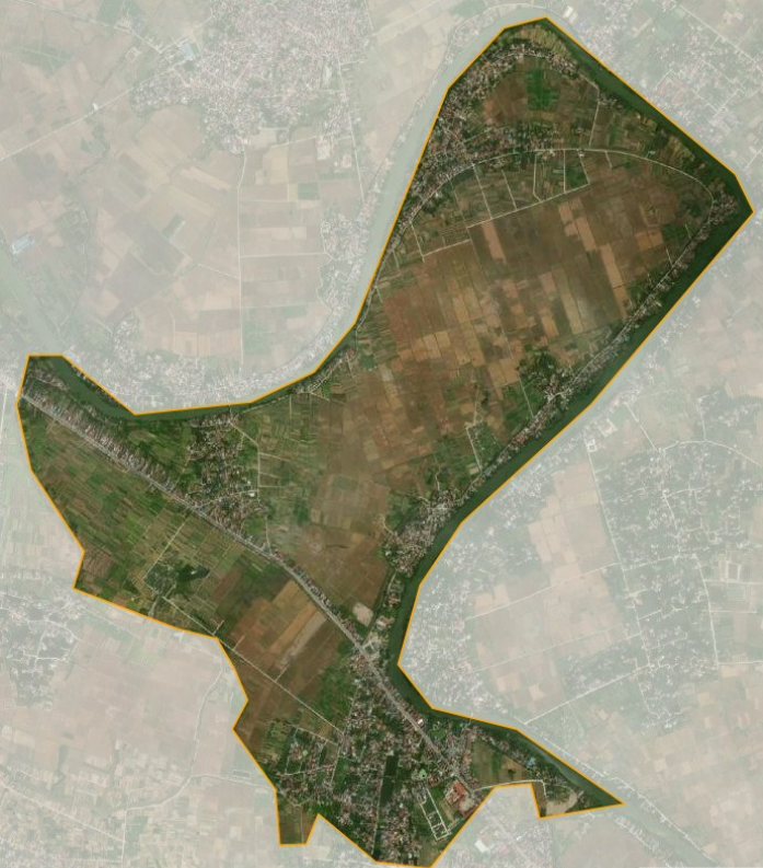 Bản đồ vệ tinh xã Minh Tân, huyện Đông Hưng