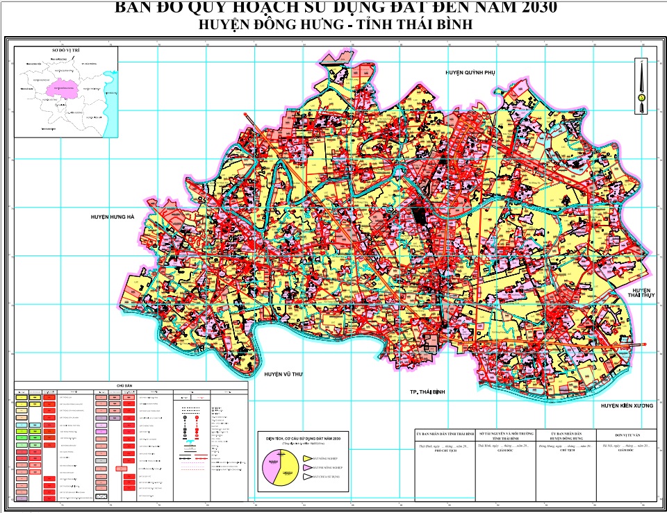 Bản đồ quy hoạch xã Hợp Tiến huyện Đông Hưng