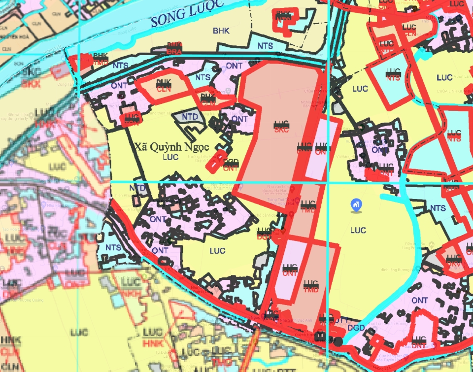 bản đồ quy hoạch xã Quỳnh Ngọc huyện Quỳnh Phụ
