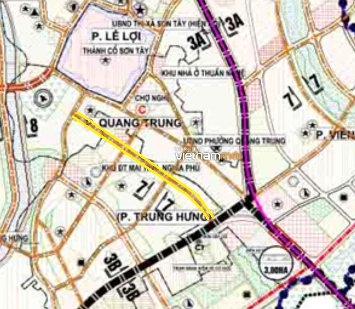 Bản đồ quy hoạch Phường Quang Trung Thị xã Sơn Tây - Ảnh 11