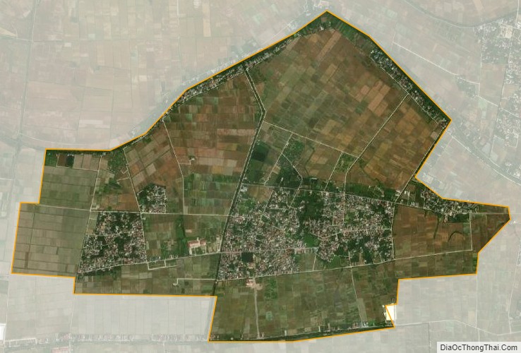 Bản đồ vệ tinh xã An Châu, huyện Đông Hưng