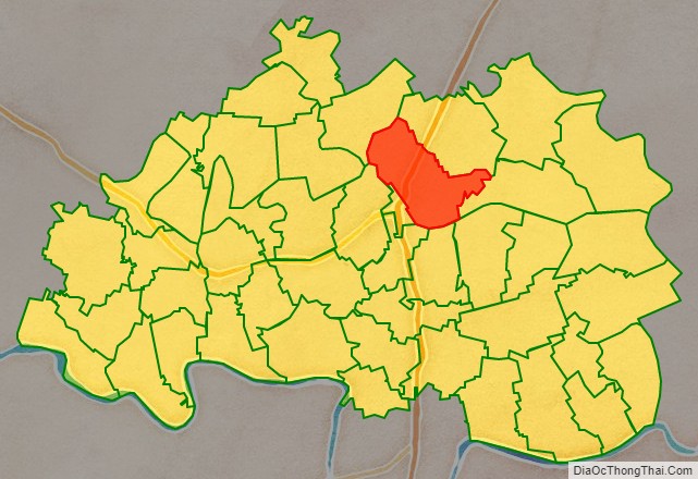Bản đồ vị trí xã Đông La, huyện Đông Hưng