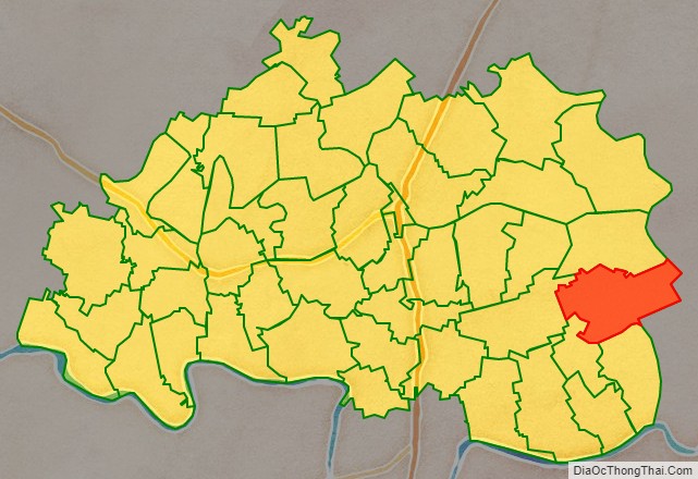 Bản đồ vị trí xã Đông Tân, huyện Đông Hưng