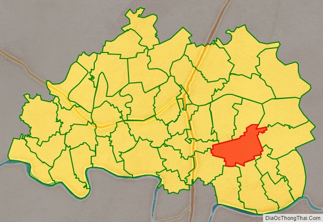 Bản đồ vị trí xã Đông Vinh, huyện Đông Hưng