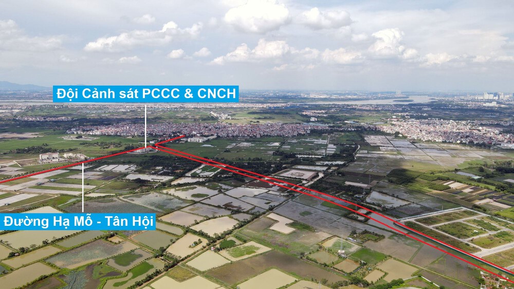 Tuyến đường này chủ yếu đi qua cánh đồng, giao với đường Tân Hội đoạn Đội cảnh sát PCCC -CNCH