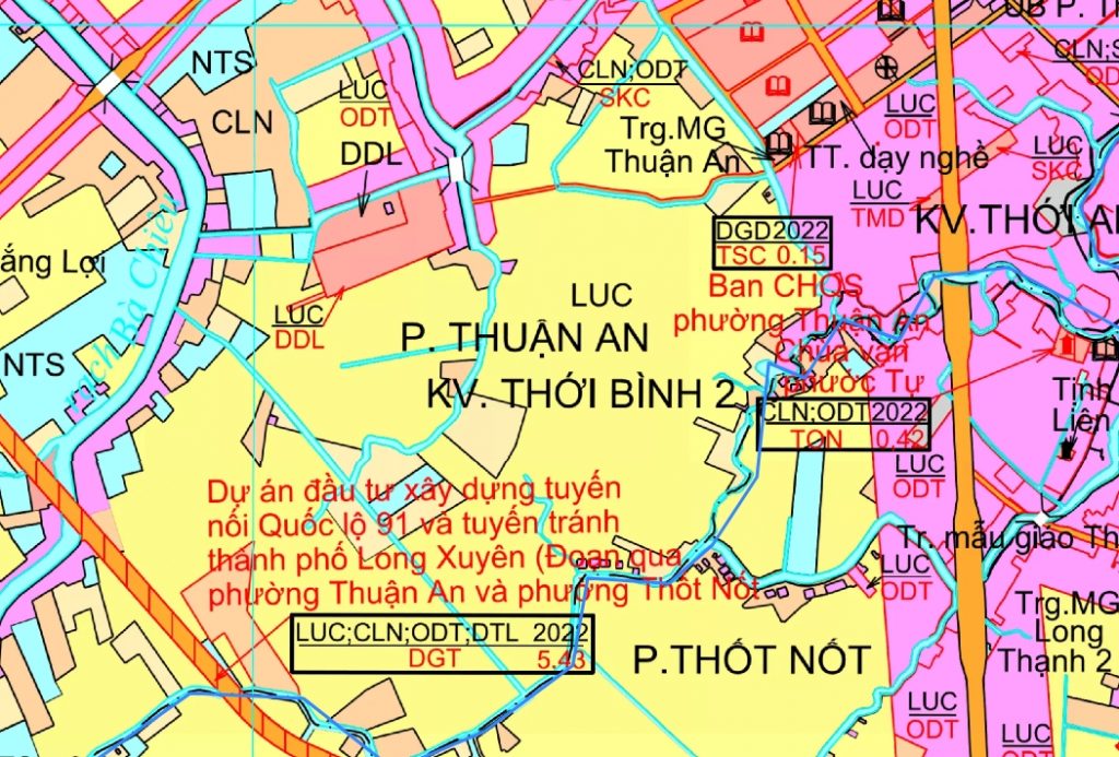 Bản đồ quy hoạch Phường Thuận An, Quận Thốt Nốt, Cần Thơ