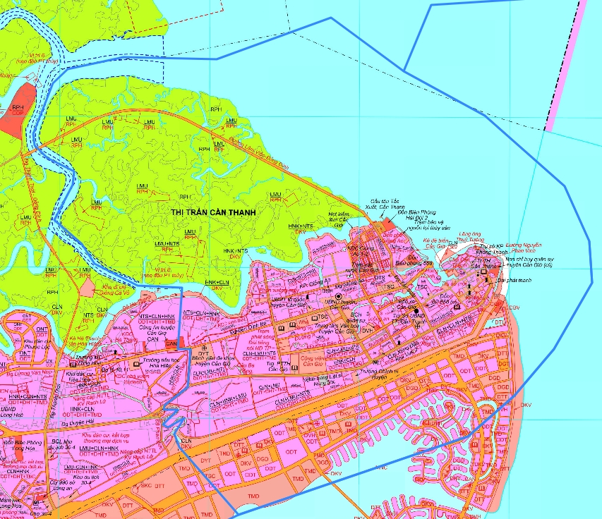 Bản đồ quy hoạch Thị trấn Cần Thạnh, Cần Giờ, Hồ Chí Minh