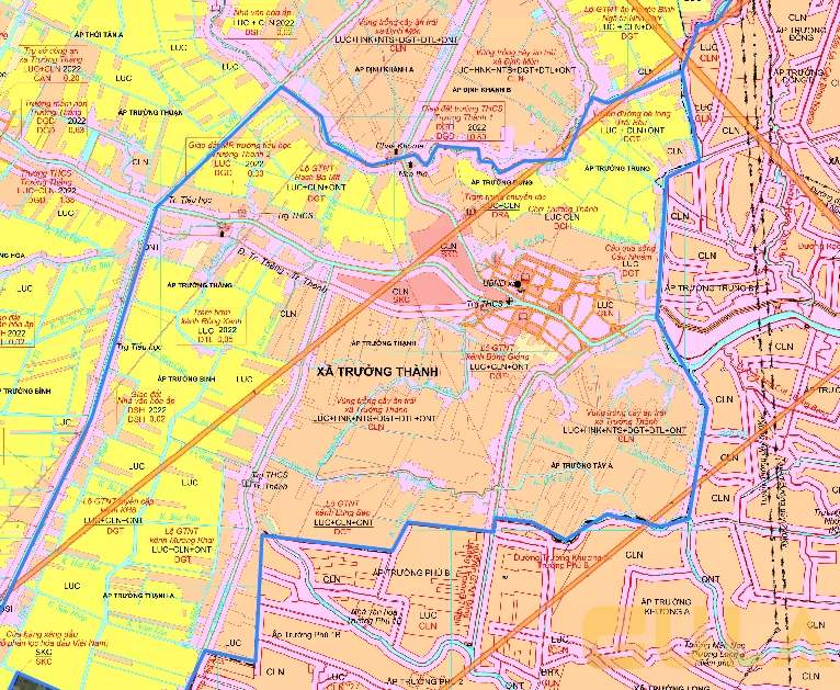 Bản đồ quy hoạch Xã Trường Thành Thới Lai, Cần Thơ