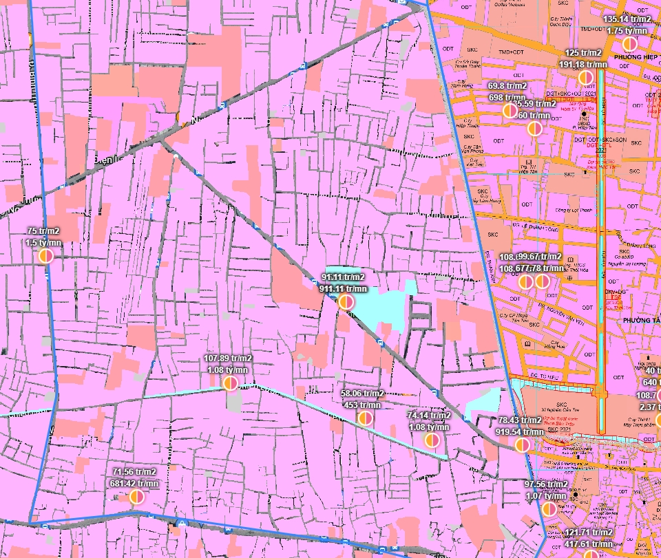 Bản đồ quy hoạch phường Bình Trị Đông, quận Bình Tân