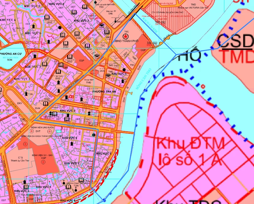 Bản đồ quy hoạch phường Tân An, quận Ninh Kiều