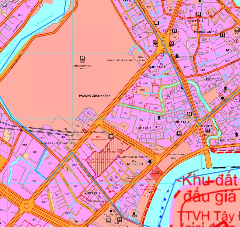 Bản đồ quy hoạch phường Xuân Khánh, quận Ninh Kiều