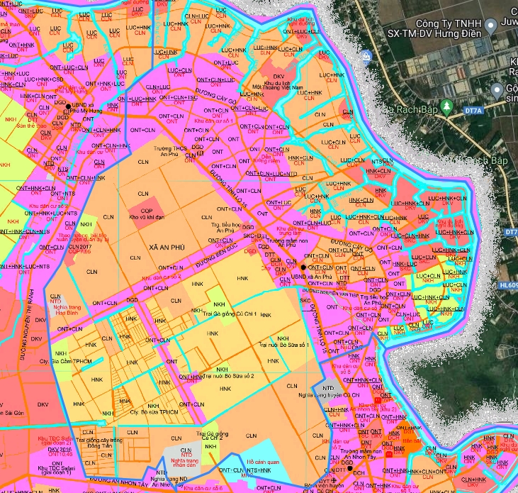 Bản đồ quy hoạch xã An Phú, huyện Củ Chi