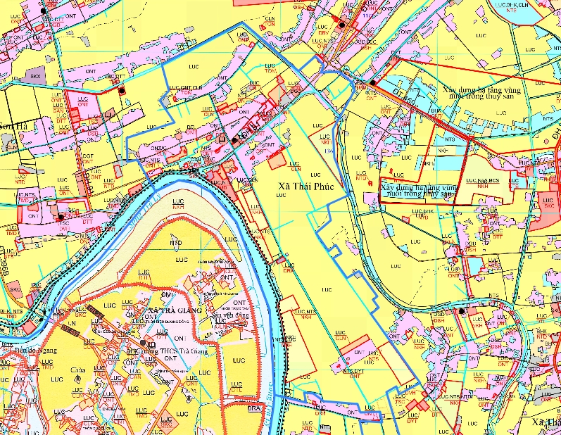 Bản đồ quy hoạch xã Thái phúc huyện Thái Thụy, Thái Bình