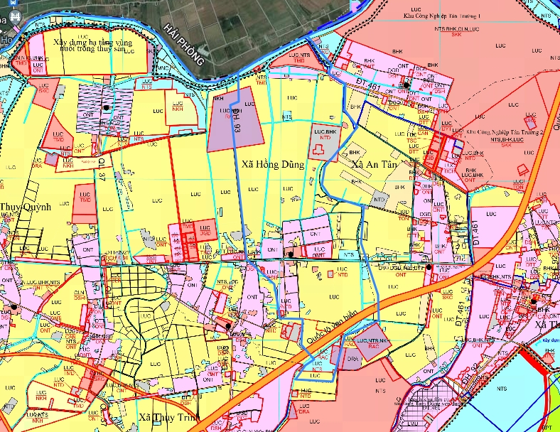 Bản đồ quy hoạch xã Thụy Dũng huyện Thái Thụy, Thái Bình