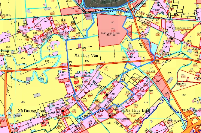 Bản đồ quy hoạch xã Thụy Văn huyện Thái Thụy, Thái Bình