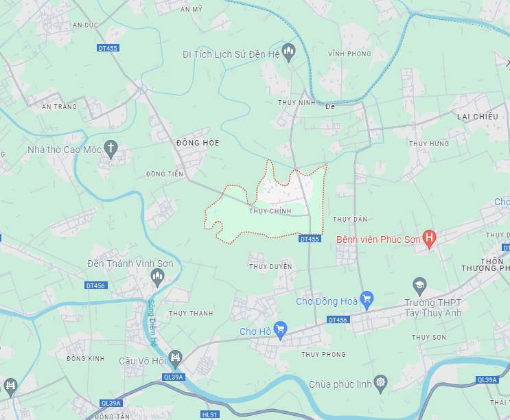 Bản đồ quy hoạch xã Thụy chính huyện Thái Thụy, Thái Bình