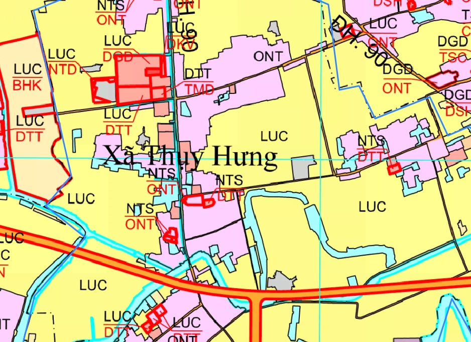 Bản đồ quy hoạch xã Thụy hưng huyện Thái Thụy, Thái Bình