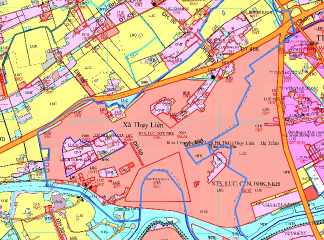Bản đồ quy hoạch xã Thụy liên huyện Thái Thụy, Thái Bình