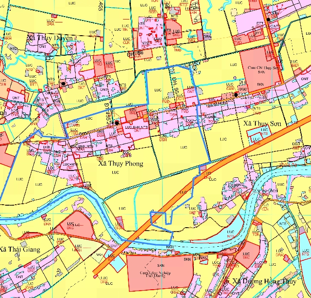 Bản đồ quy hoạch xã Thụy phong huyện Thái Thụy, Thái Bình