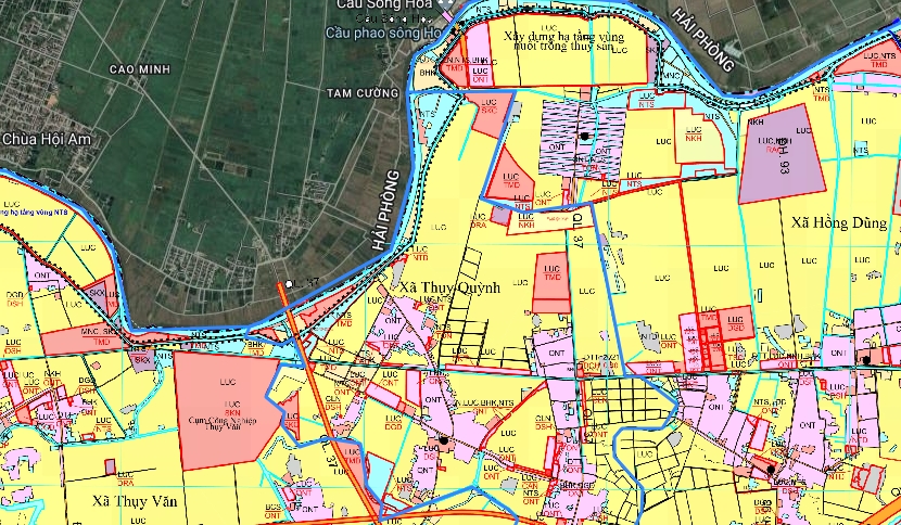 Bản đồ quy hoạch xã Thụy quỳnh huyện Thái Thụy, Thái Bình