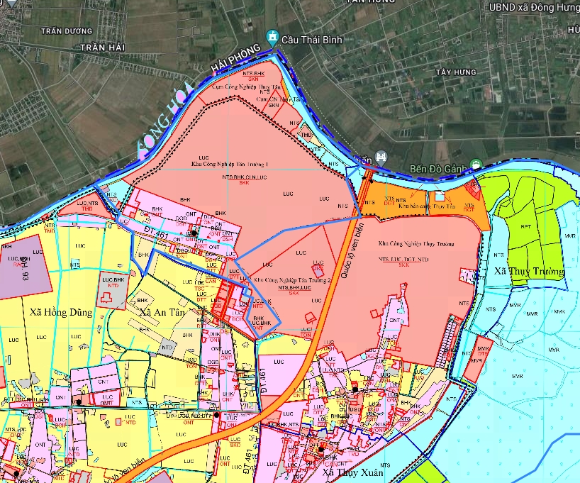 Bản đồ quy hoạch xã Thụy tân huyện Thái Thụy, Thái Bình