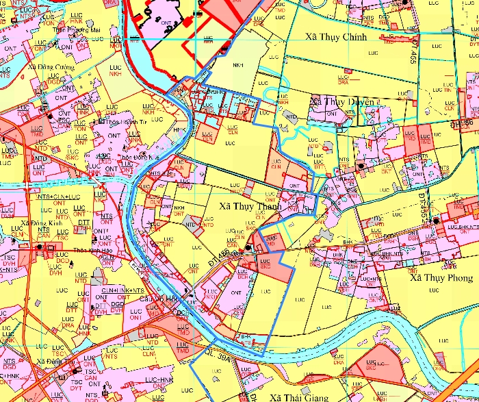 Bản đồ quy hoạch xã Thụy thanh huyện Thái Thụy, Thái Bình 
