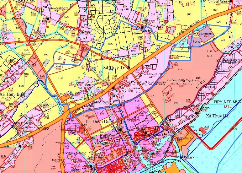 Bản đồ quy hoạch xã Thụy trình huyện Thái Thụy, Thái Bình 1