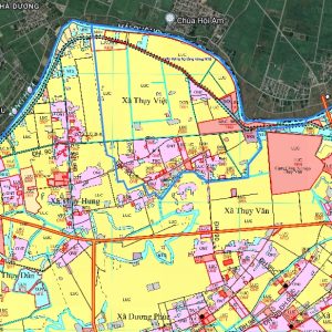 Ban do quy hoach xa Thuy viet huyen Thai Thuy Thai Binh