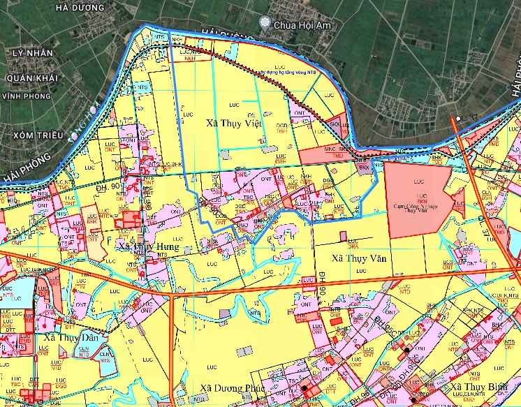 Bản đồ quy hoạch xã Thụy việt huyện Thái Thụy, Thái Bình